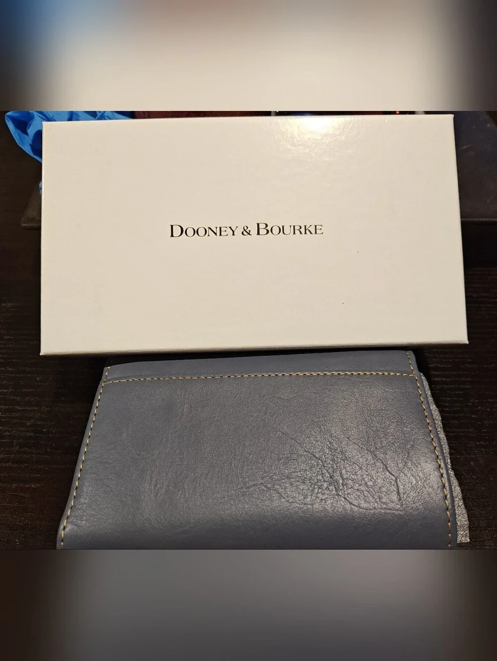 Dooney & Bourke Florentine Flap Wallet - Steel Blue - Picture 3 of 5